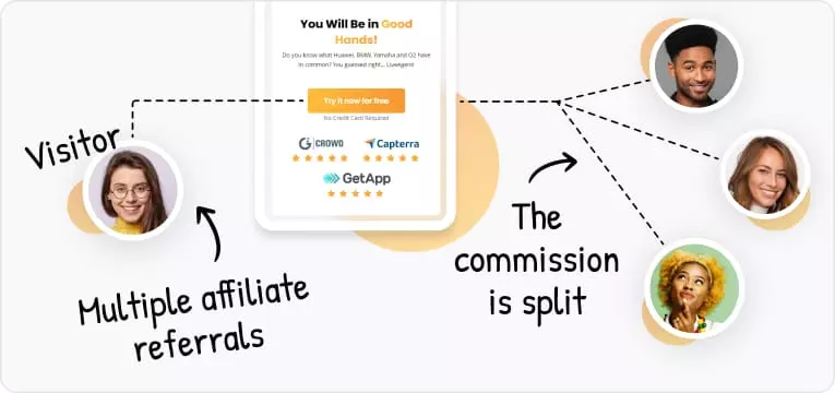 Plusieurs affiliés font référence à une vente