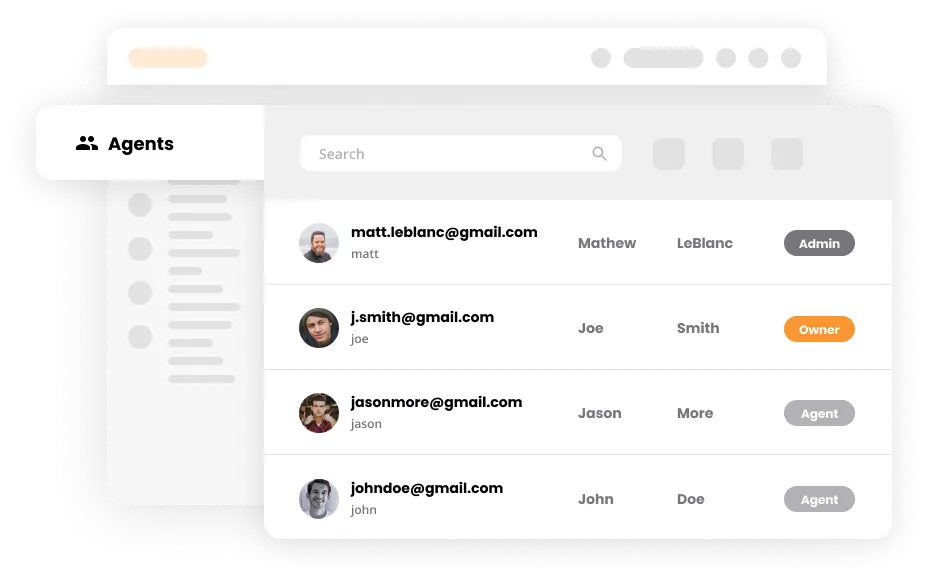 Aperçu agents LiveAgent