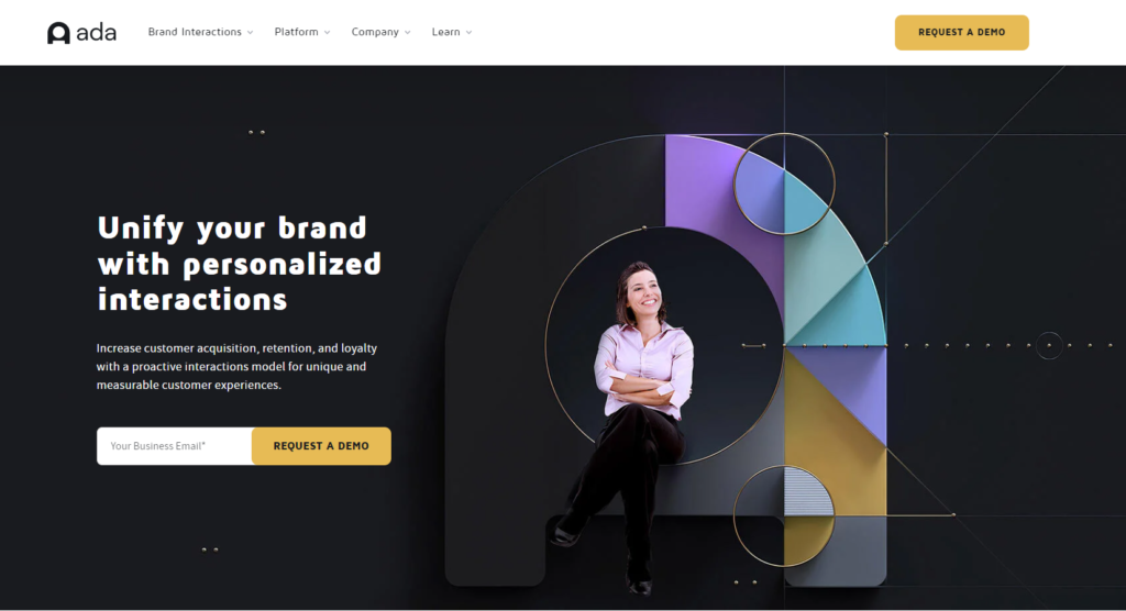 Page d'accueil d'Ada