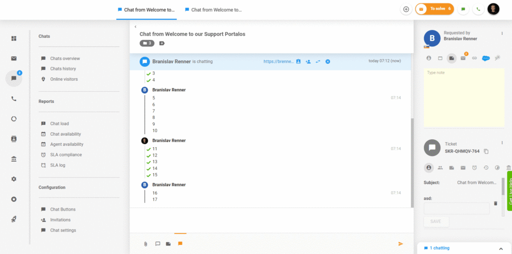 Texte manquant dans les chats dans LiveAgent