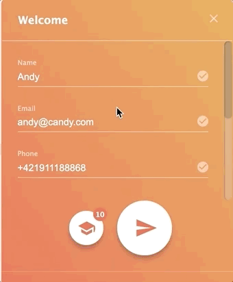 Formulaire de contact latéral LiveAgent