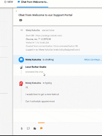 Fonction d'affichage de la saisie en temps réel