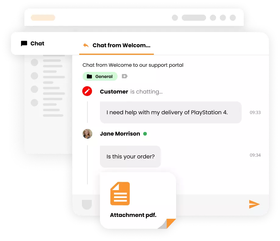 Aperçu pièce jointe ticket LiveAgent