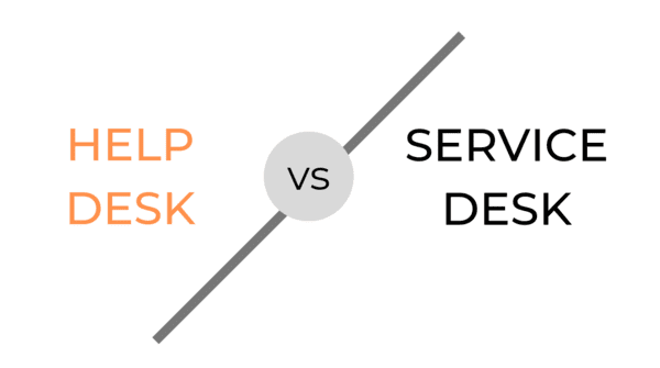 Illustration du centre d'assistance par rapport au service desk
