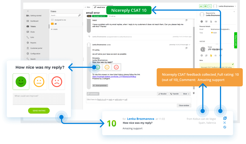 Mettre en œuvre une enquête de rétroaction client - LiveAgent
