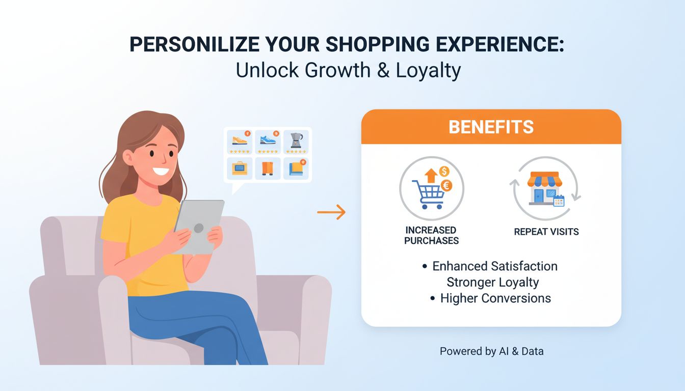 Visual representation of personalised shopping experience