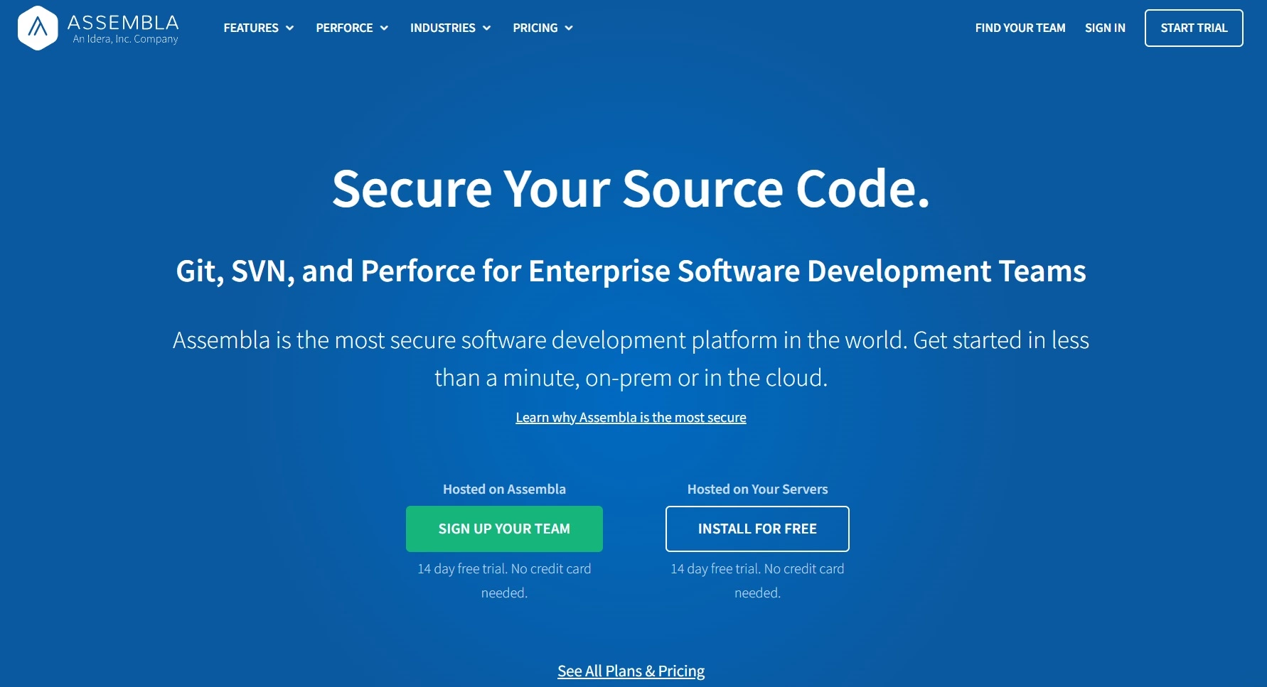 Page d'accueil d'Assembla - une plateforme de développement de logiciels et un outil de gestion de projet qui peut vous aider à gérer votre charge de travail et à garder tout organisé.