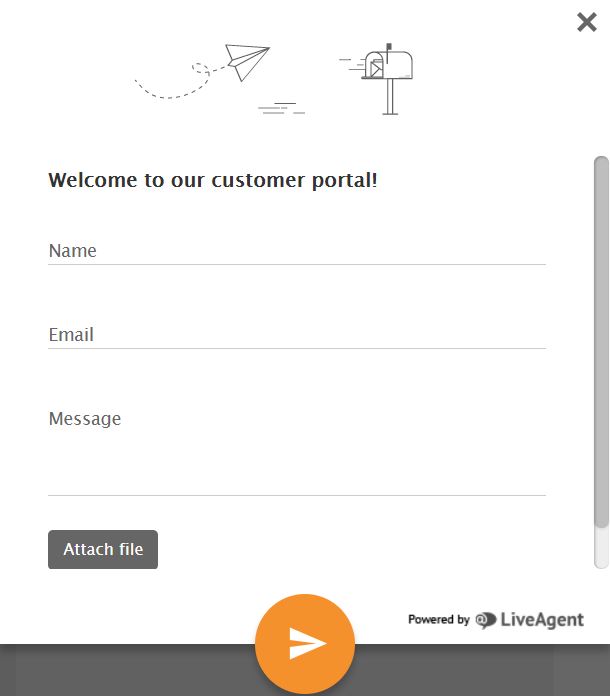 Exemple de formulaire de contact par LiveAgent