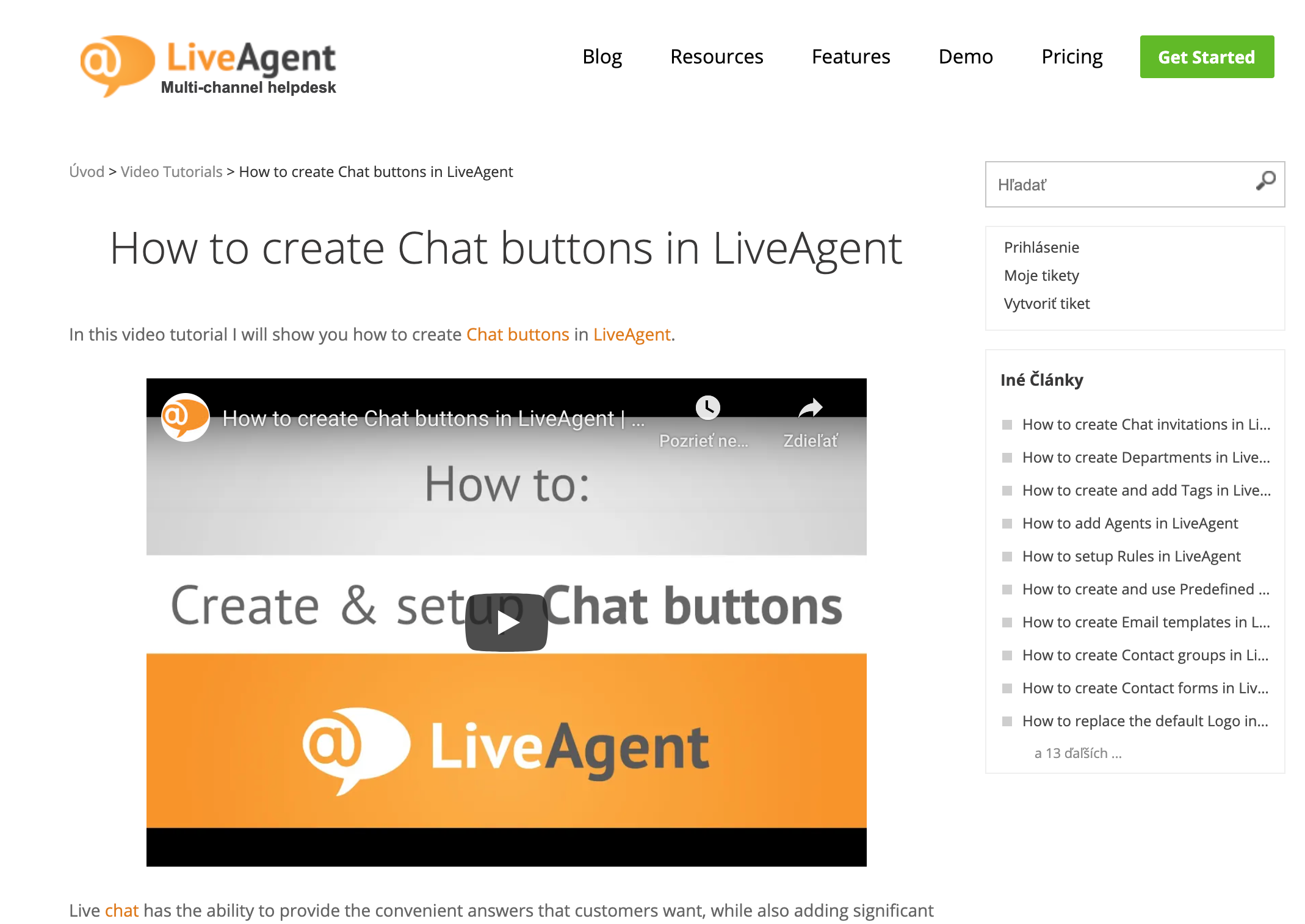 Exemple d'article de base de connaissances LiveAgent