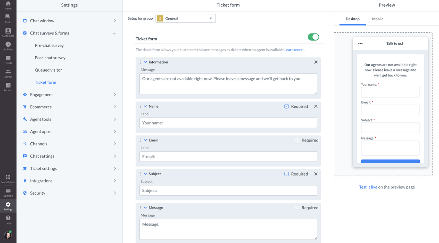 Gestion omnicanal LiveChat