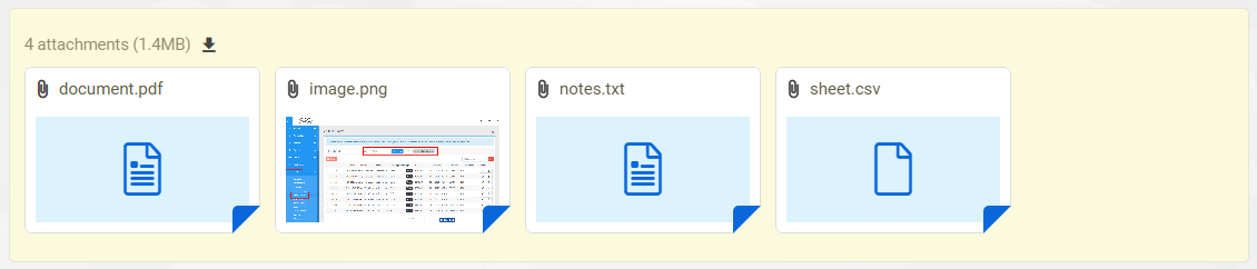 Le design rénové des pièces jointes des tickets de LiveAgent