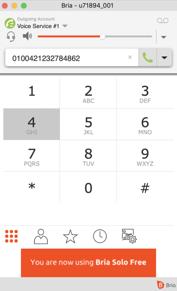 Interface Softphone Bria gratuit