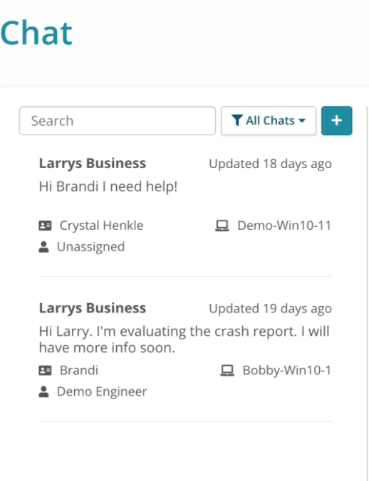 Fenêtre de chat Syncro