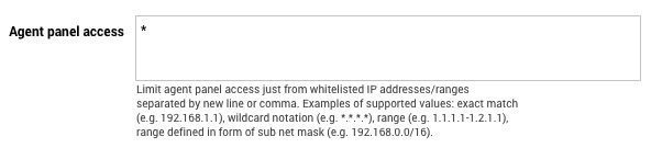 Liste blanche du panneau d'agent dans LiveAgent