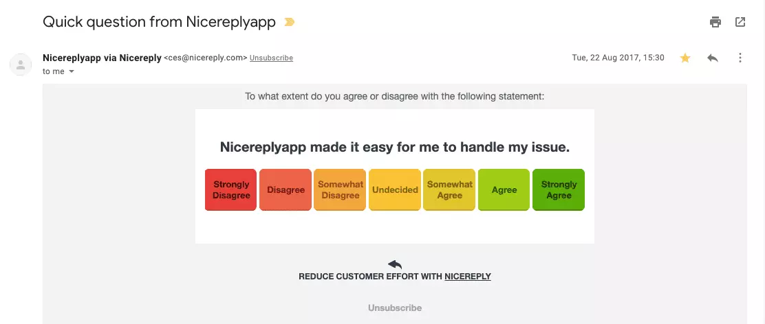Échelle du Customer Effort Score de 1 à 7