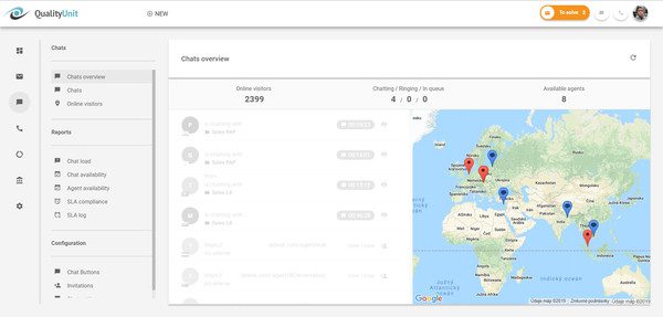 Aperçu du chat LiveAgent démographie
