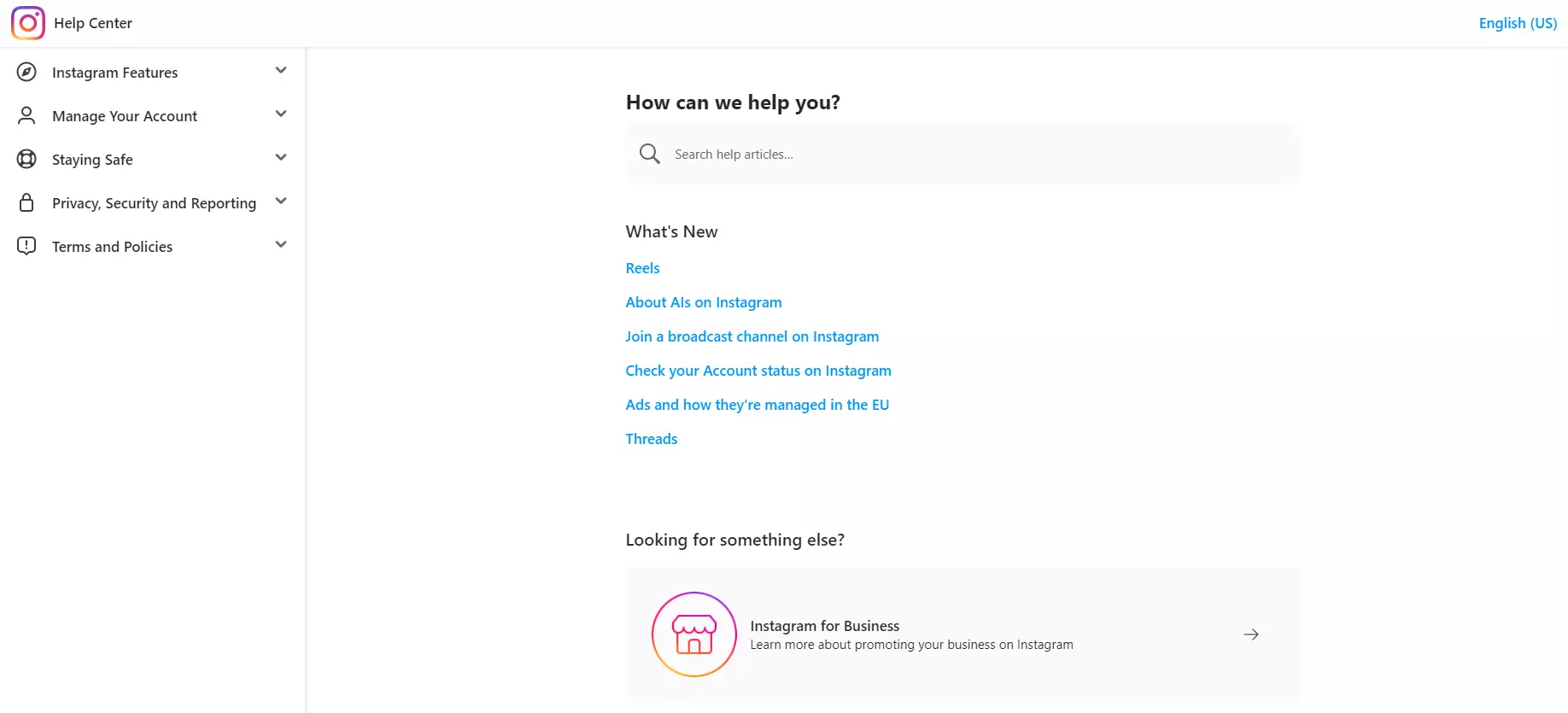 Centre d'aide Instagram