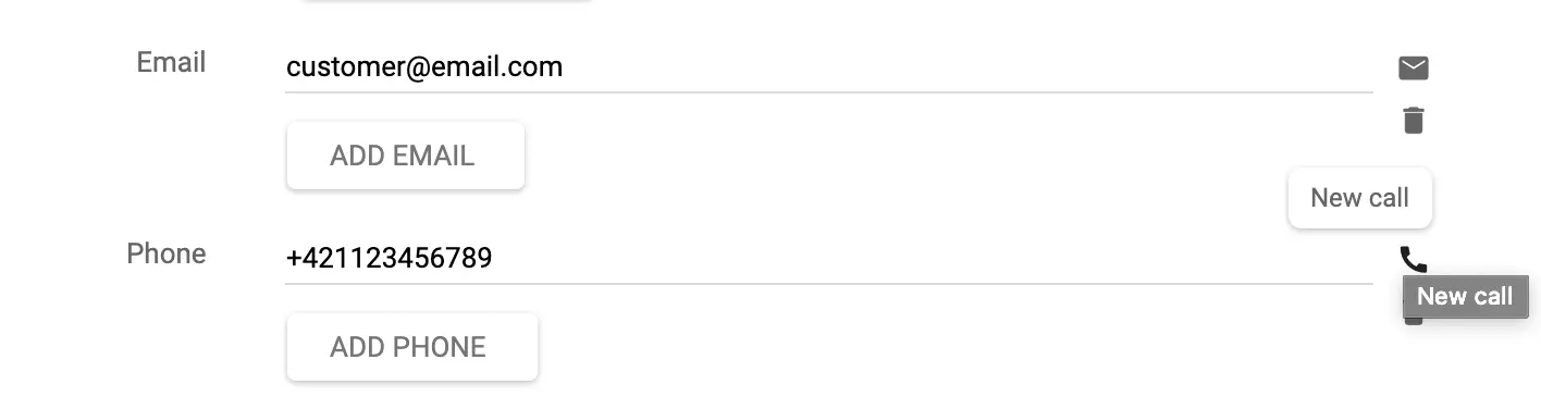 Appeler un client ou créer un ticket directement à partir de l'écran d'édition