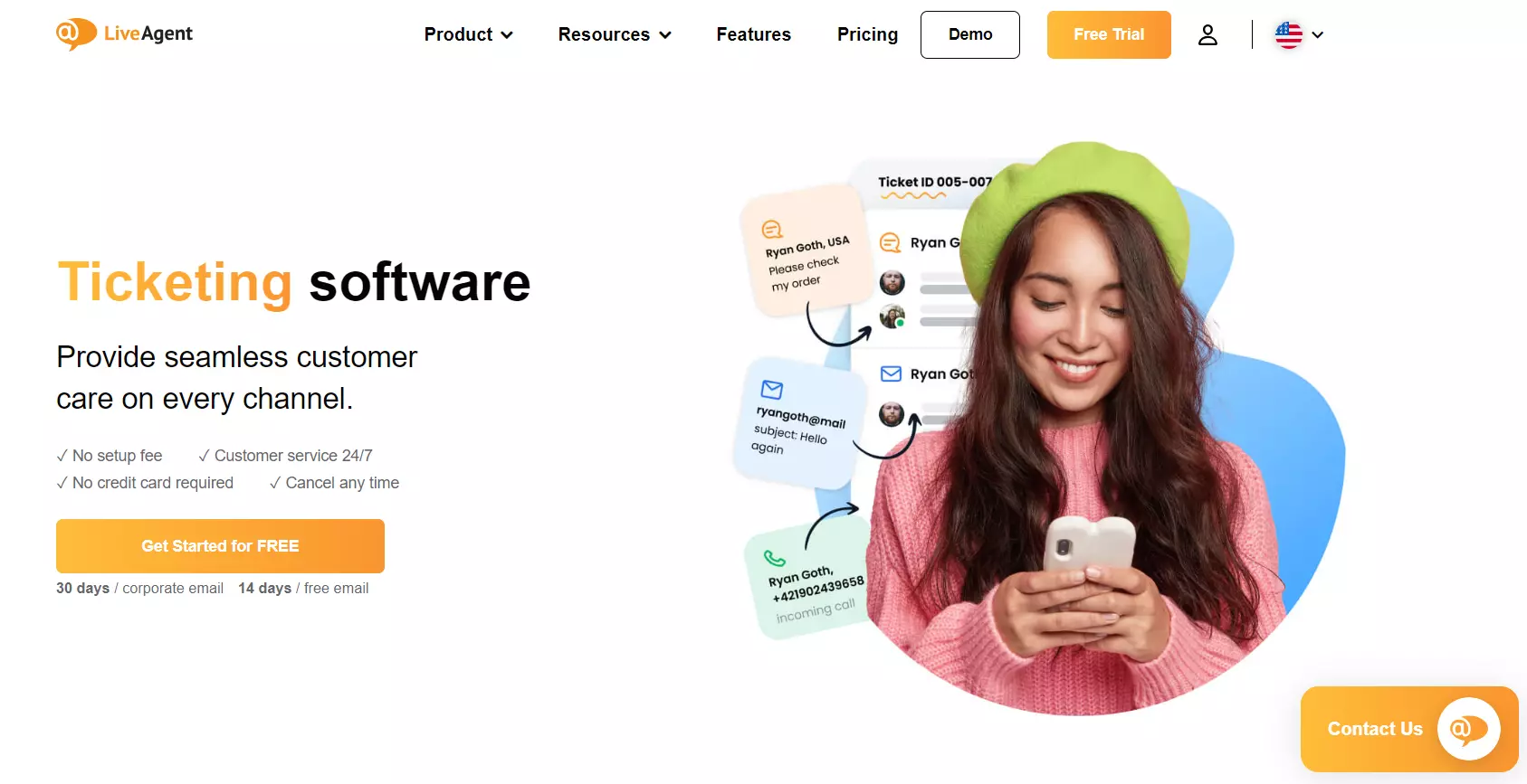 Système de ticketing et de gestion des e-mails de LiveAgent