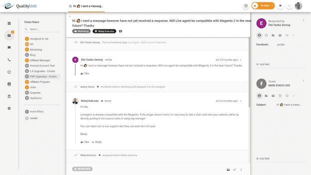 Outil de help desk qui aide à maintenir la réputation sur les médias sociaux