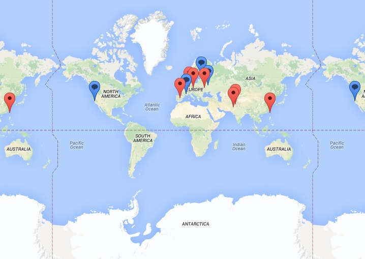 Carte des visiteurs de LiveAgent