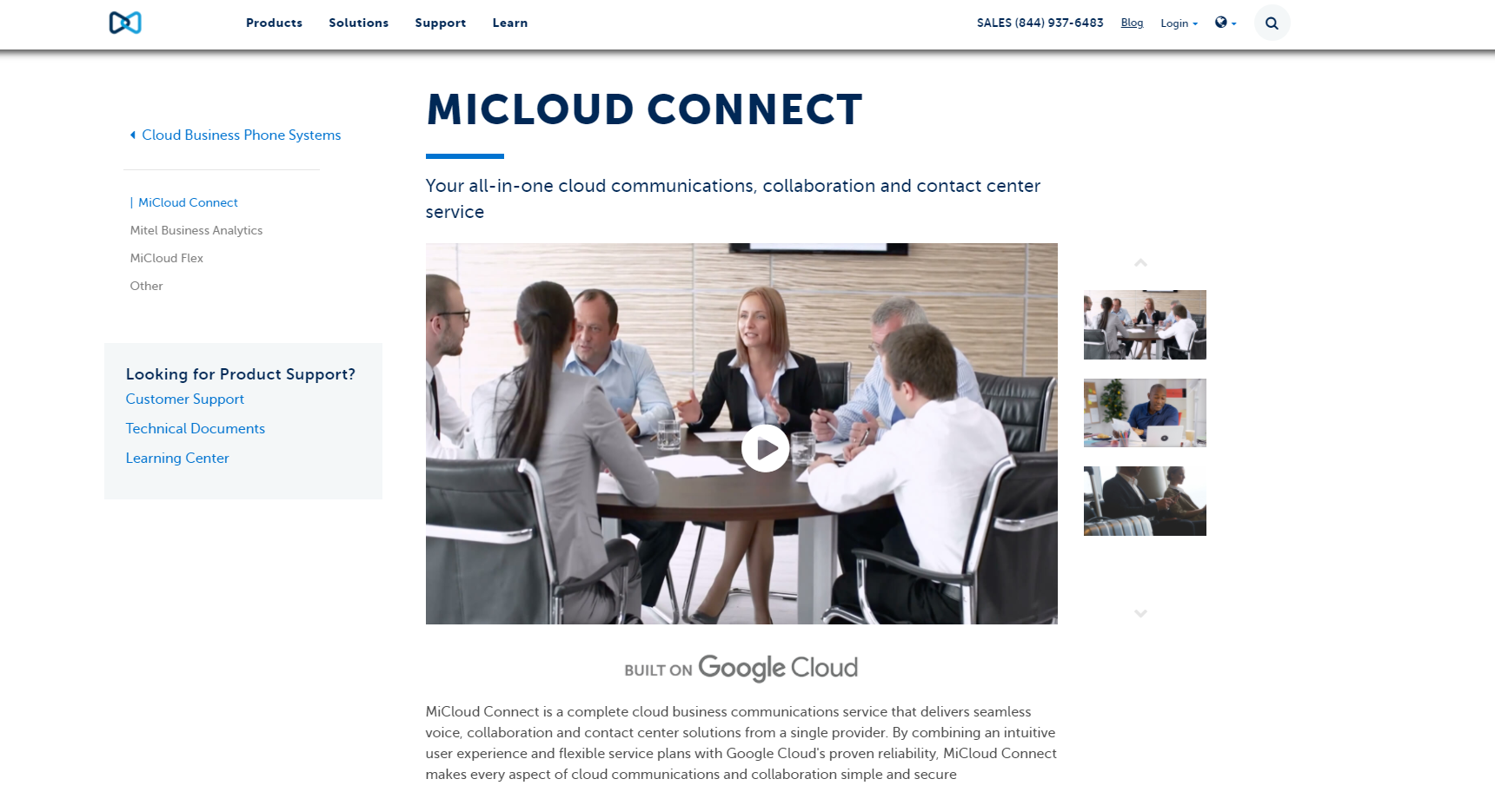 Site Web du fournisseur MiCloud Connect