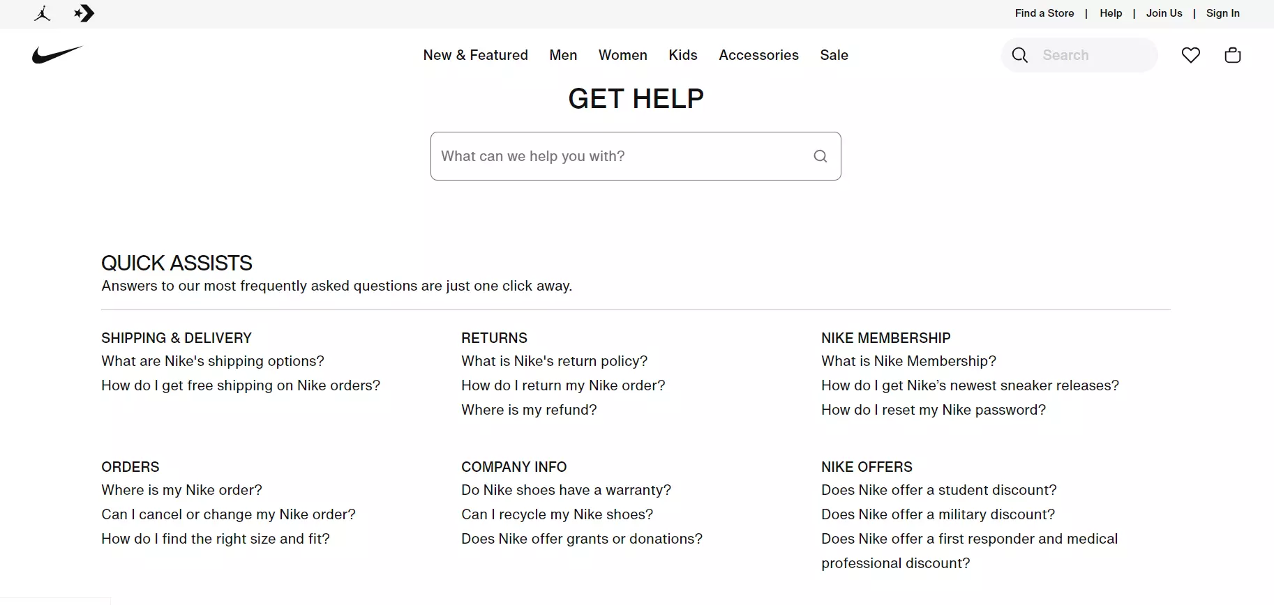 Base de connaissances de Nike