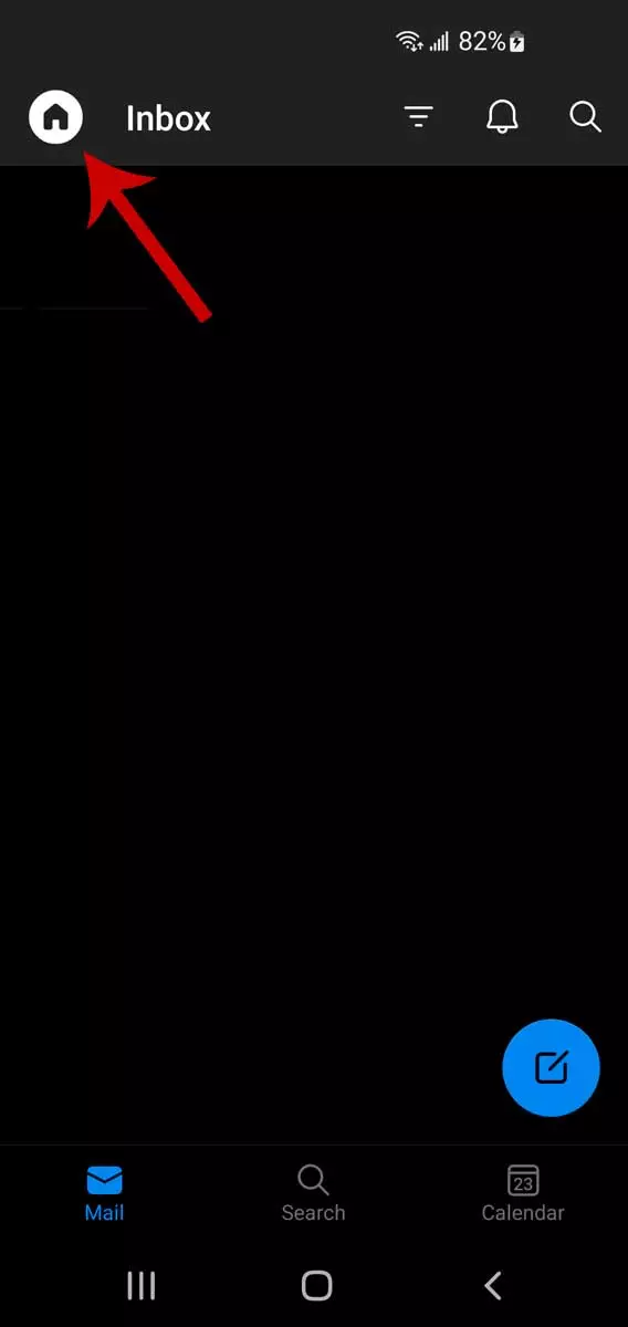 Threading des e-mails Outlook sur les appareils mobiles, étape 1