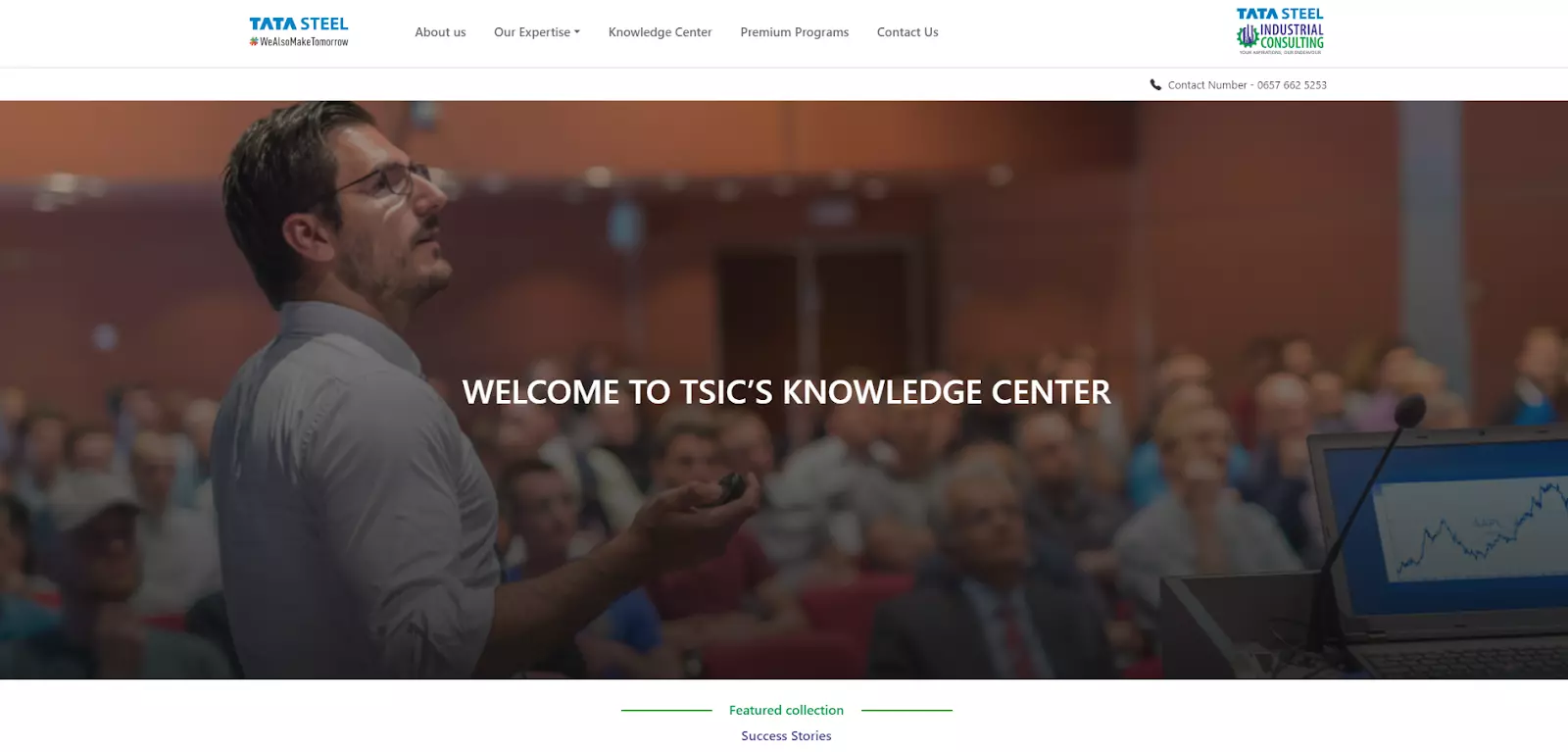 Page du centre de connaissances de Tata Steel