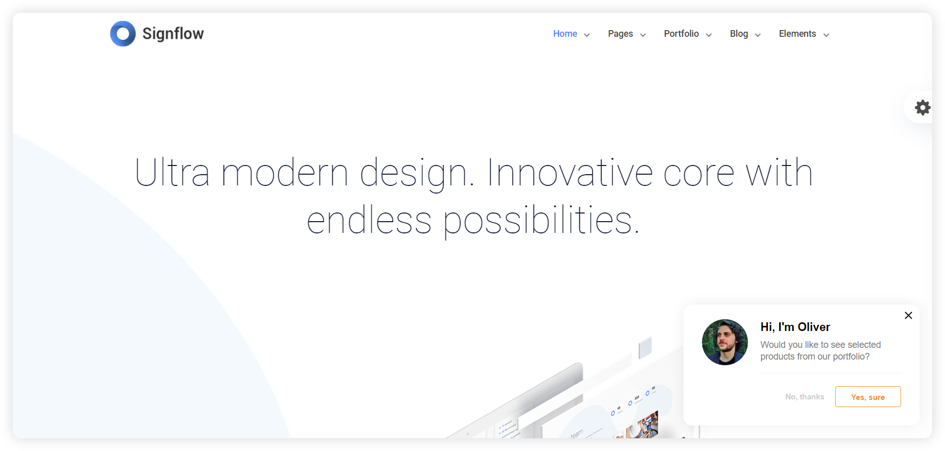 Exemple d'une invitation de chat proactive