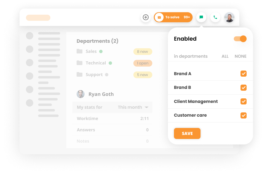 Fonctionnalité de distribution de chat dans le logiciel de chat en direct - LiveAgent