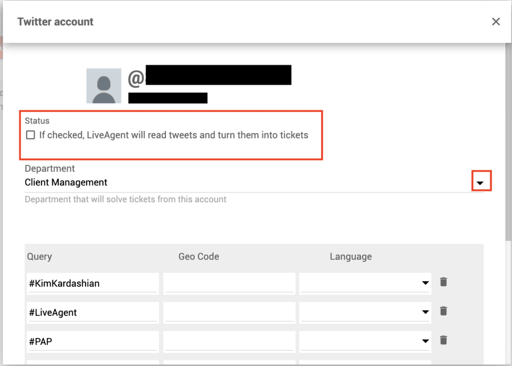 Twitter monitoring mentions