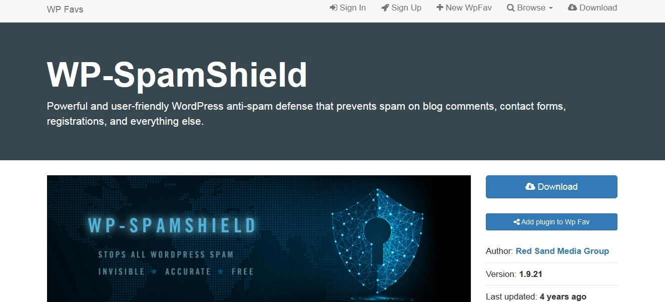 Site Web WP-Spam-shield