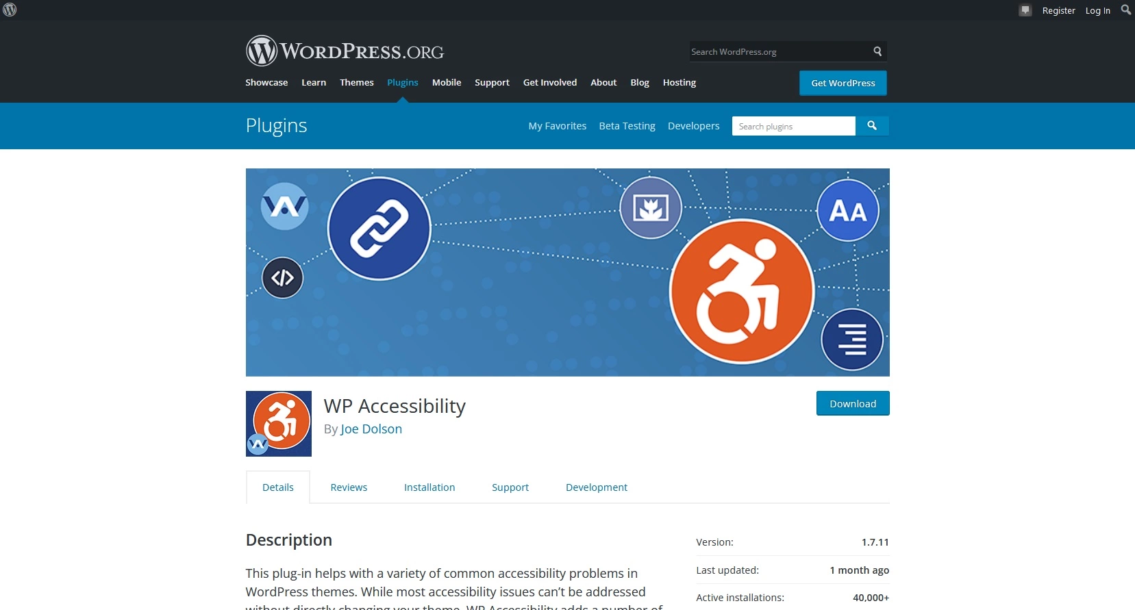 Plugin d'accessibilité WordPress