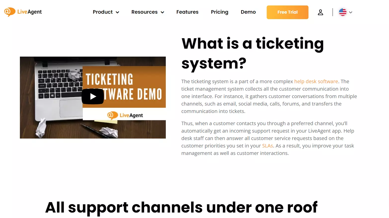 Vidéo de ticketing LiveAgent