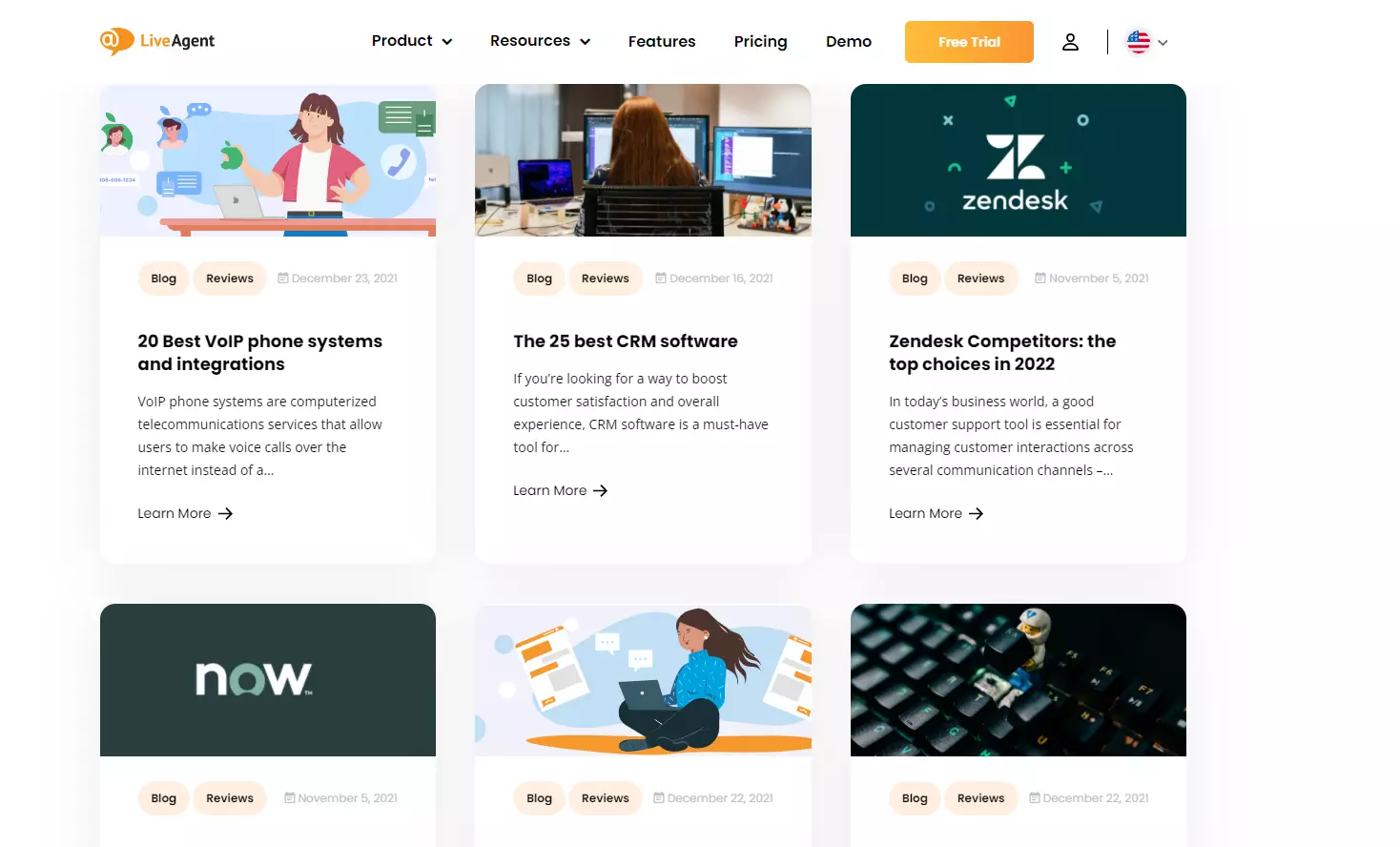 Articles de blog de LiveAgent