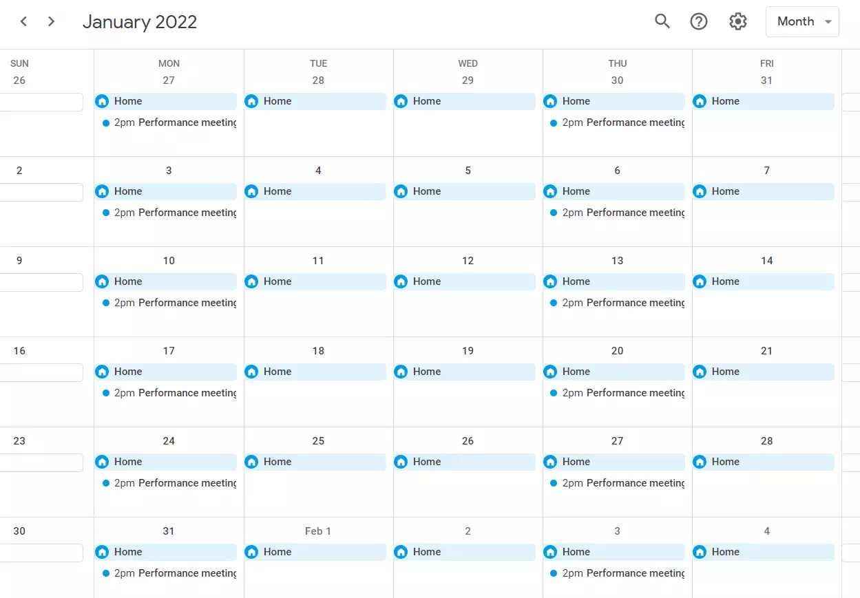 Planification des réunions