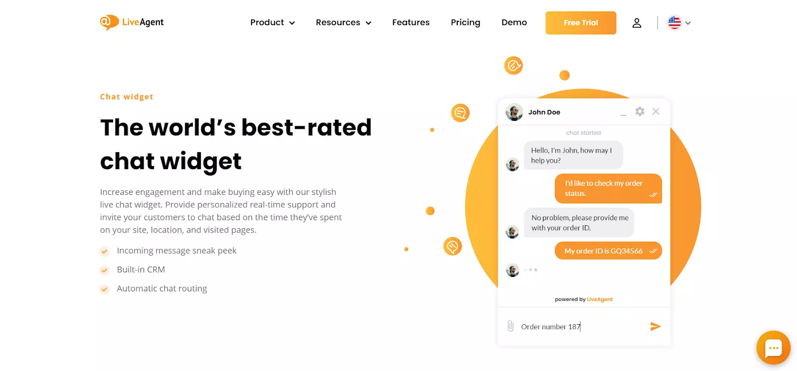 LiveAgent - chat le mieux noté