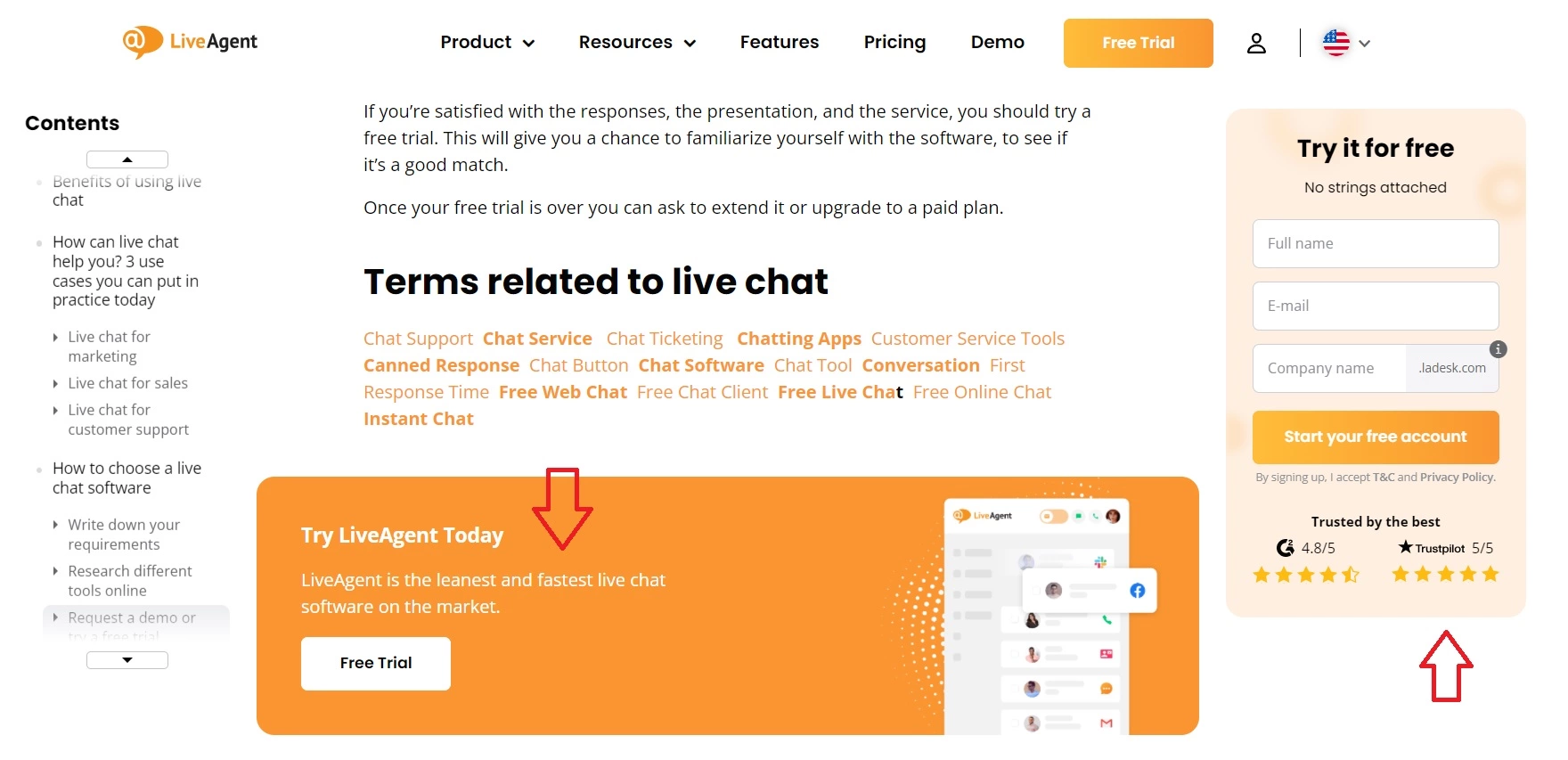 Preuve de valeur LiveAgent