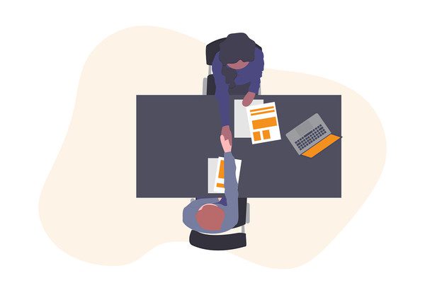 illustration d'entretien d'embauche