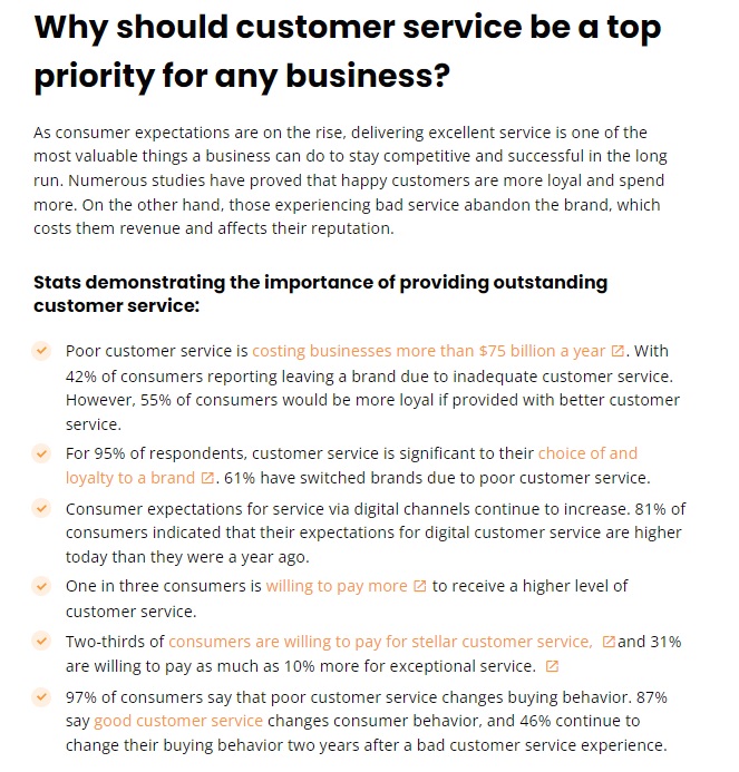 Exemple de formatage de texte dans LiveAgent