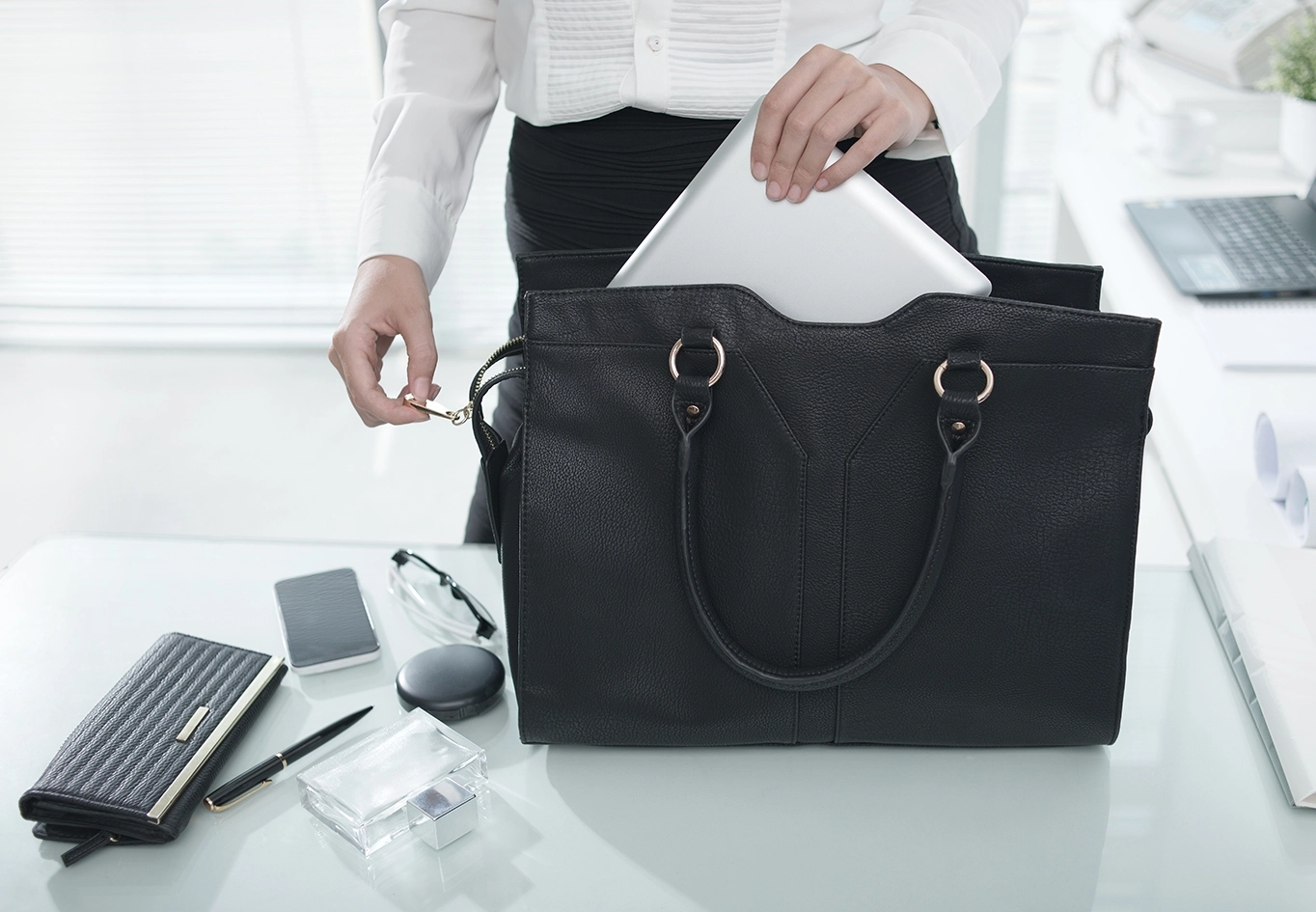 Préparation du sac pour le travail