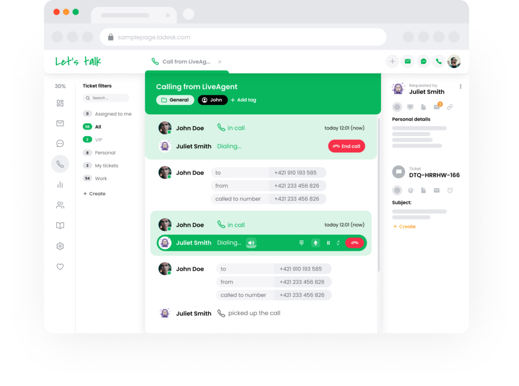Logiciel de centre d'appels LiveAgent