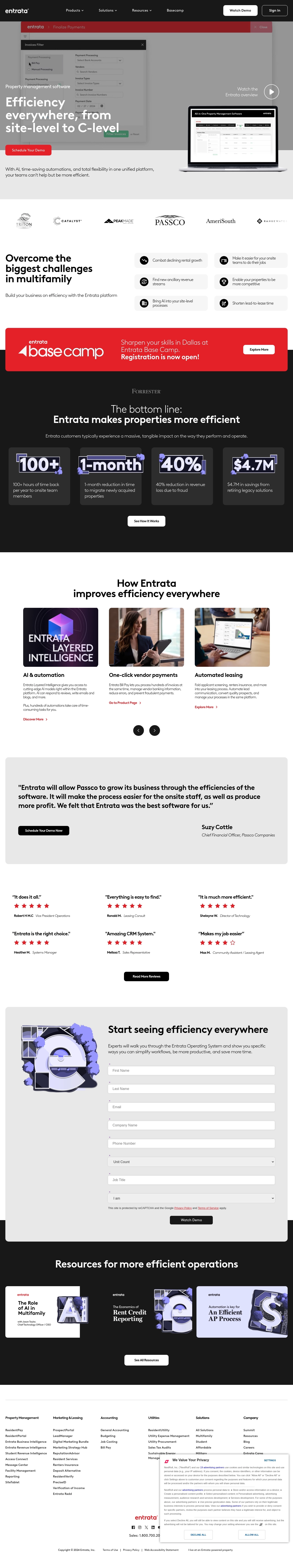 Contacts du Help Desk Entrata