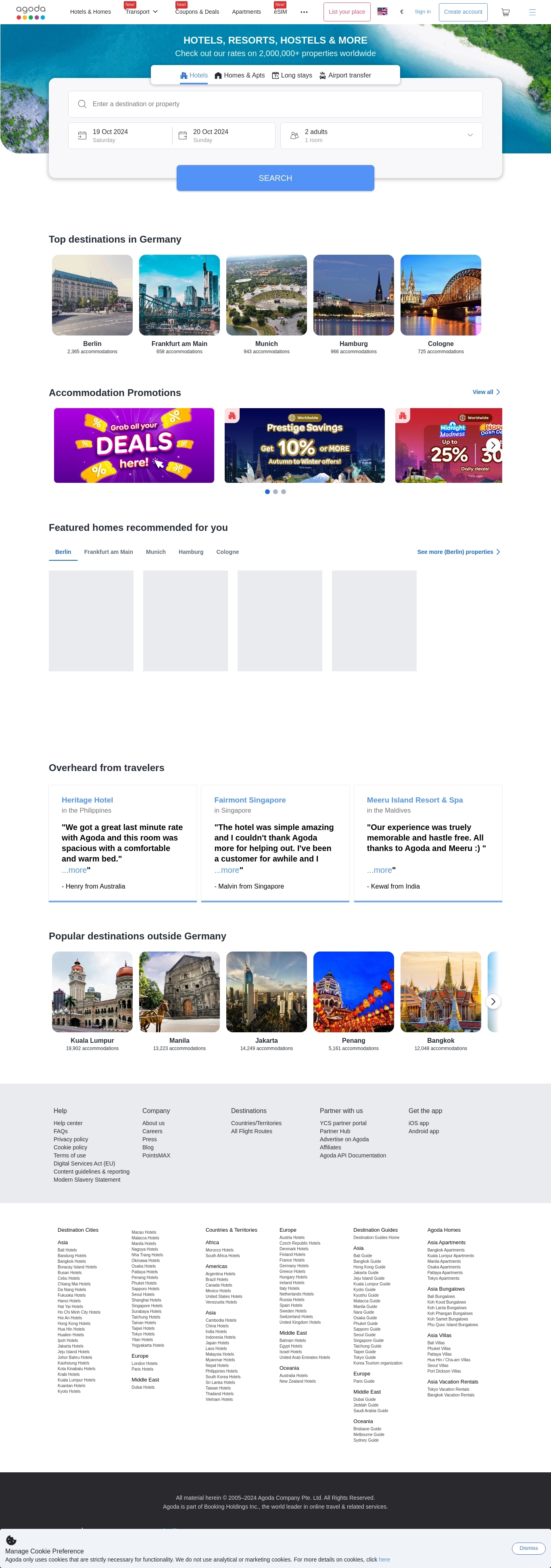 Contacts du Service d'Assistance Agoda