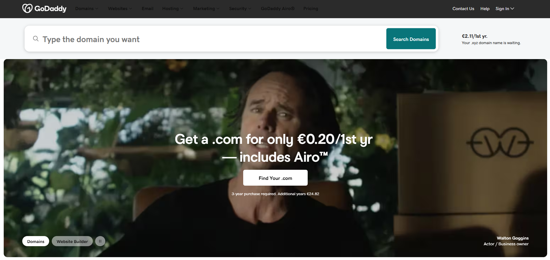 Contacts du Service d'Assistance GoDaddy