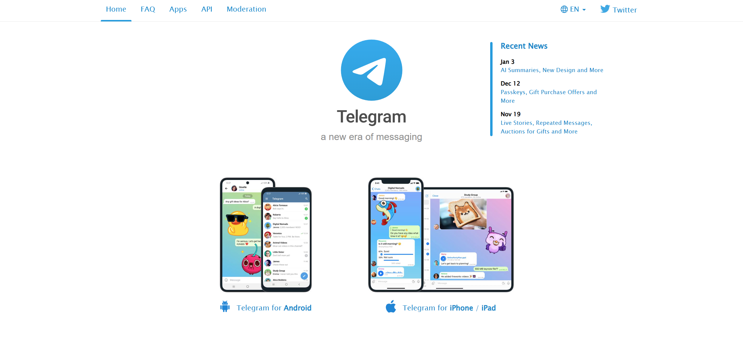 Contacts du Service d'Assistance Telegram