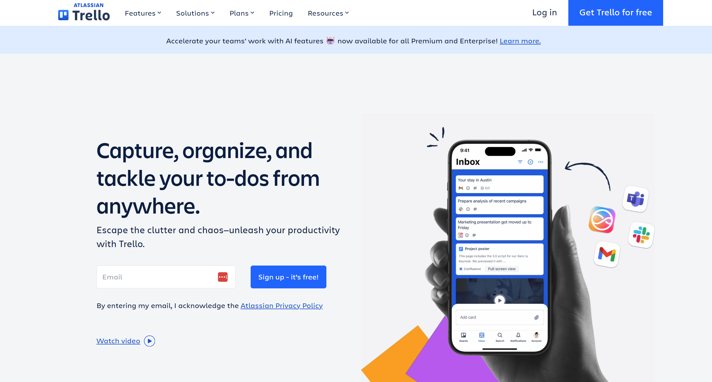 Contacts du service d'assistance Trello