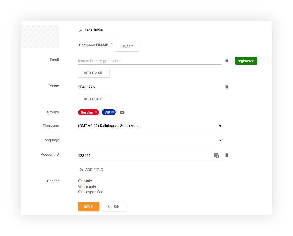 Ajouter un contact dans LiveAgent