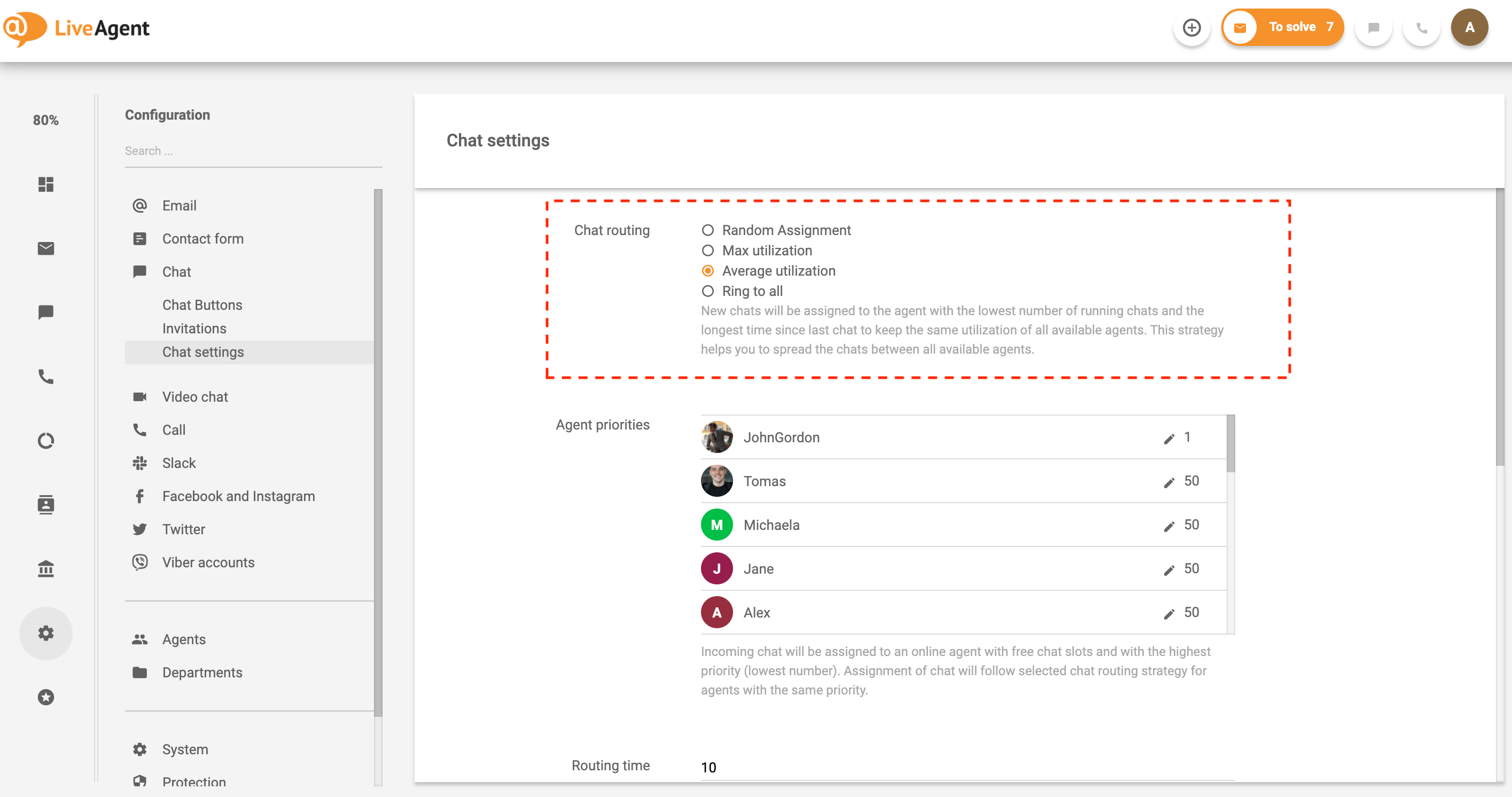 Distribution automatique des tickets et routage des chats